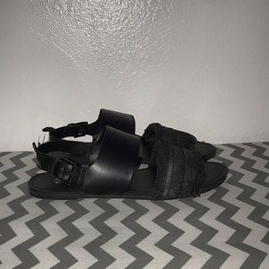 Black summer sandals